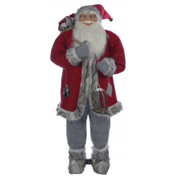 Χριστουγεννιάτικος Διακοσμητικός Άγιος Βασίλης Κόκκινος με Δώρα (90cm)